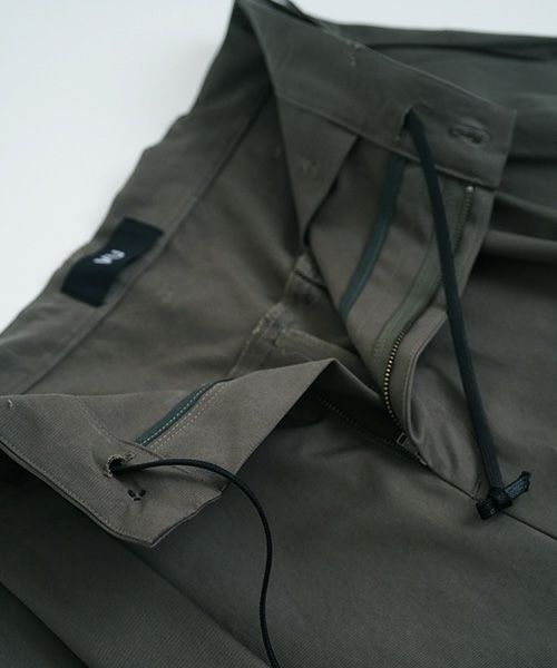 tapered pants-FINX COTTON vu-a23-p10[DARK KHAKI]