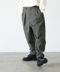 tapered pants-FINX COTTON vu-a23-p10[DARK KHAKI]