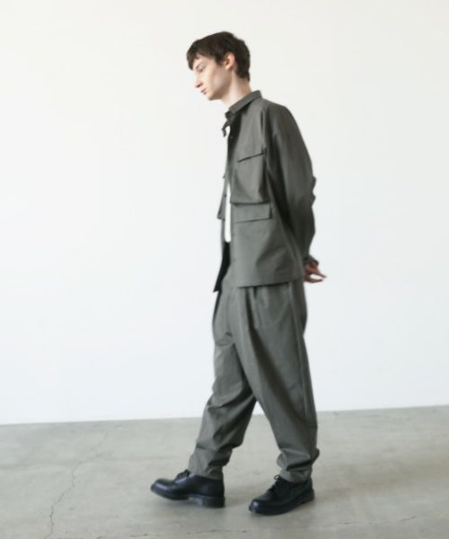tapered pants-FINX COTTON vu-a23-p10[DARK KHAKI]