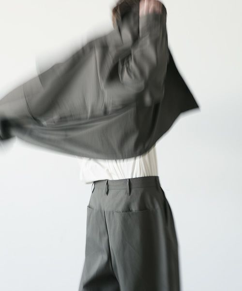 tapered pants-FINX COTTON vu-a23-p10[DARK KHAKI]