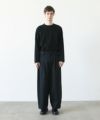 VU.ヴウ.knee wide pants-FINX COTTON vu-a23-p13[BLACK]
