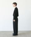 VU.ヴウ.knee wide pants-FINX COTTON vu-a23-p13[BLACK]