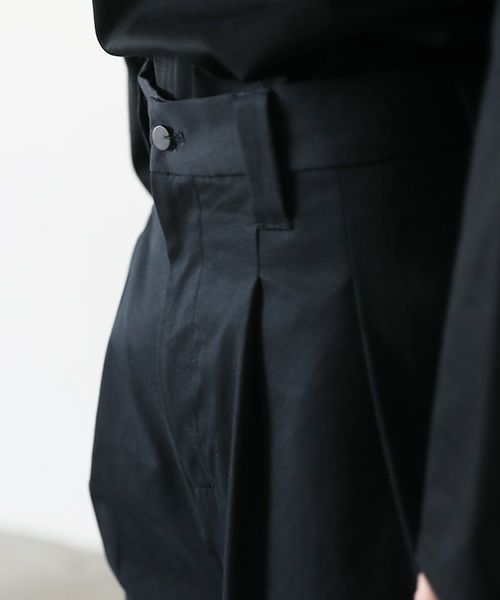 VU.ヴウ.knee wide pants-FINX COTTON vu-a23-p13[BLACK]