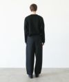 VU.ヴウ.knee wide pants-FINX COTTON vu-a23-p13[BLACK]