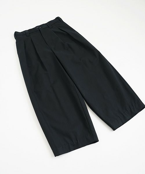 VU.ヴウ.knee wide pants-FINX COTTON vu-a23-p13[BLACK]