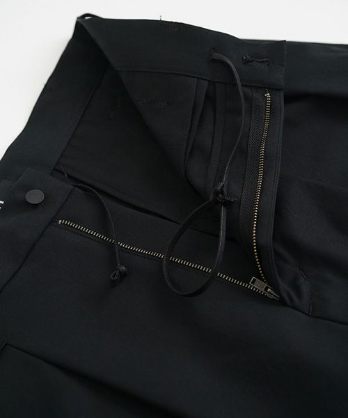 VU.ヴウ.knee wide pants-FINX COTTON vu-a23-p13[BLACK]