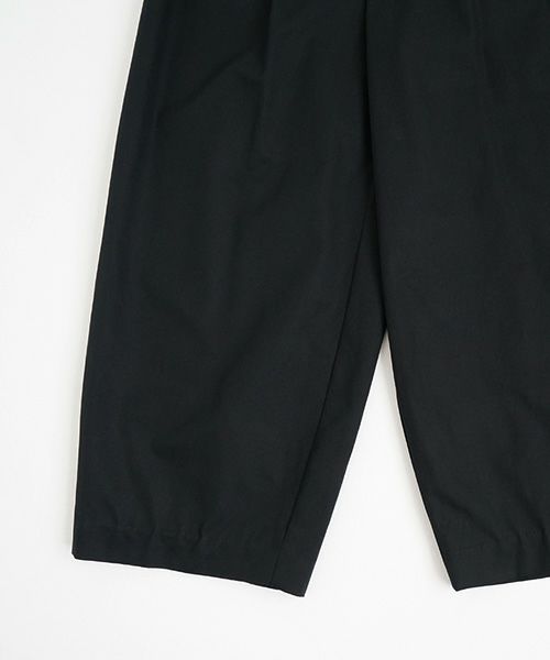 knee wide pants-FINX COTTON vu-a23-p13[BLACK]