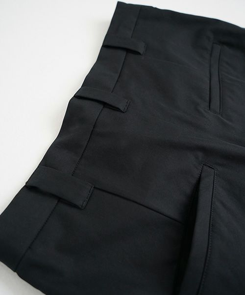 knee wide pants-FINX COTTON vu-a23-p13[BLACK]