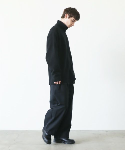 knee wide pants-FINX COTTON vu-a23-p13[BLACK]
