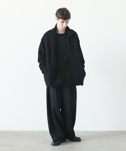 knee wide pants-FINX COTTON vu-a23-p13[BLACK]
