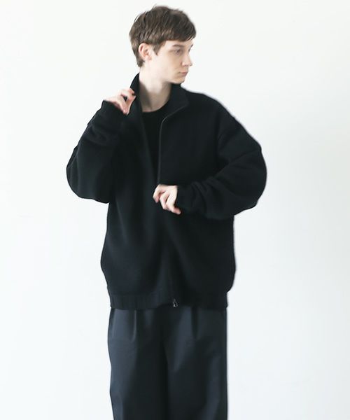 knee wide pants-FINX COTTON vu-a23-p13[BLACK]