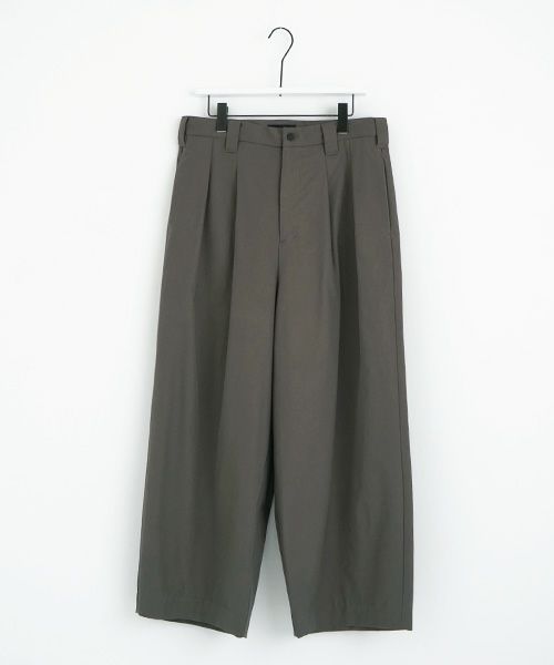 VU.ヴウ.knee wide pants-FINX COTTON vu-a23-p13[DARK KHAKI]