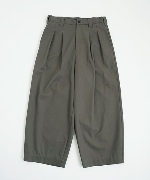 VU.ヴウ.knee wide pants-FINX COTTON vu-a23-p13[DARK KHAKI]
