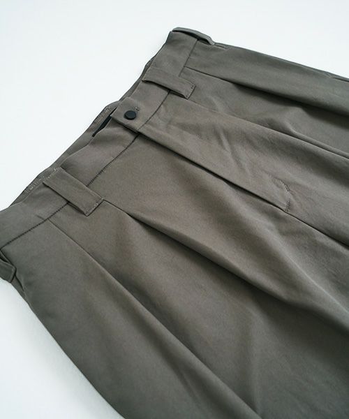 VU.ヴウ.knee wide pants-FINX COTTON vu-a23-p13[DARK KHAKI]