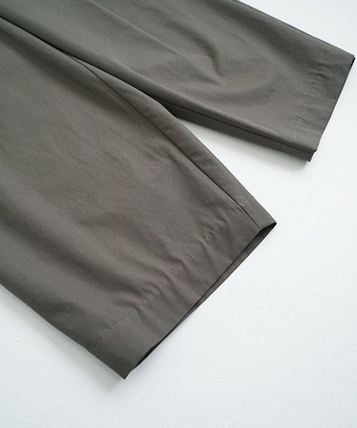 knee wide pants-FINX COTTON vu-a23-p13[DARK KHAKI]