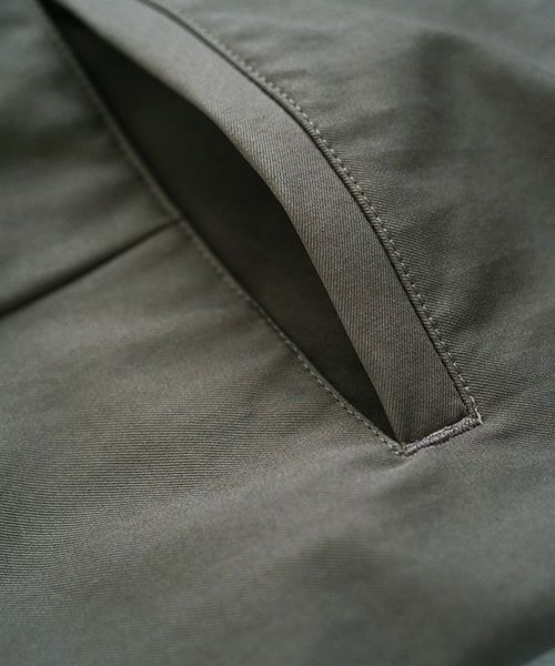 knee wide pants-FINX COTTON vu-a23-p13[DARK KHAKI]