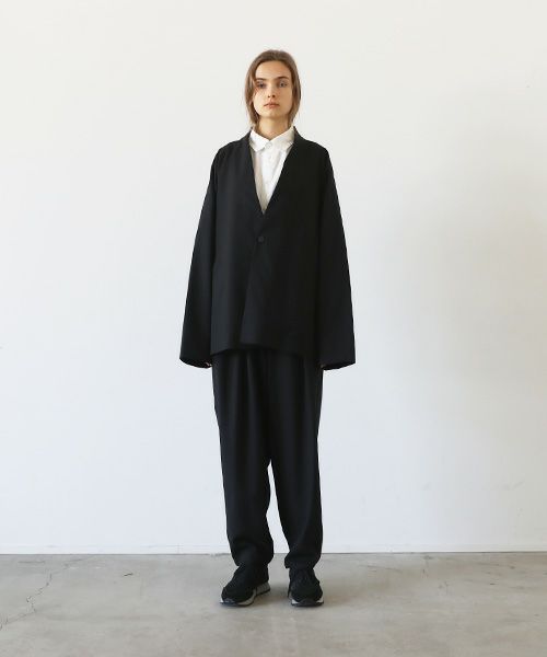 VU ヴウ no collar jacket vu-a23-j15[BLACK]