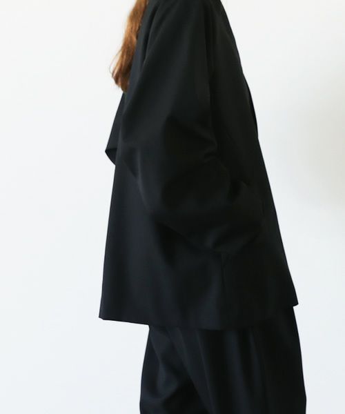no collar jacket vu-a23-j15[BLACK]