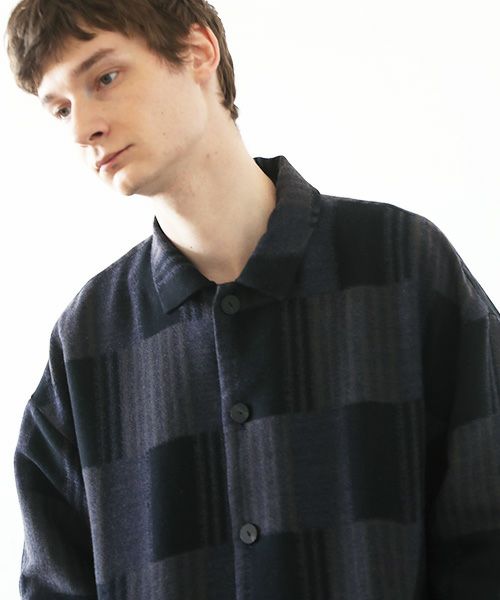 VU.ヴウ.check shirt collar bluson vu-a23-b16[CHECK]