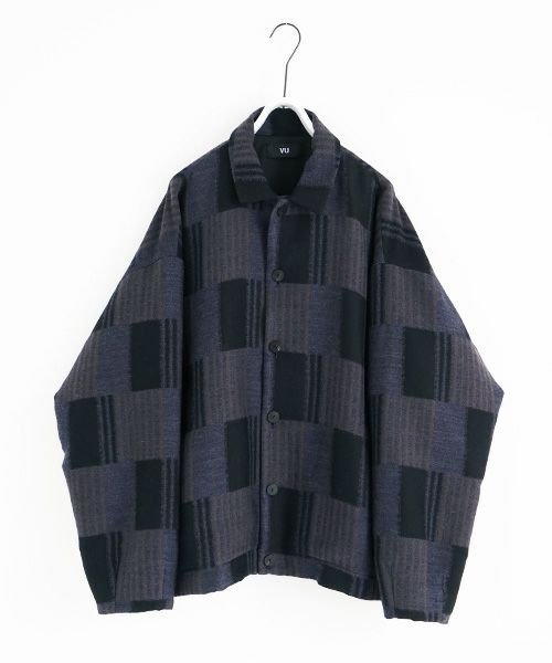 VU.ヴウ.check shirt collar bluson vu-a23-b16[CHECK]