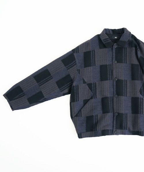 VU.ヴウ.check shirt collar bluson vu-a23-b16[CHECK]