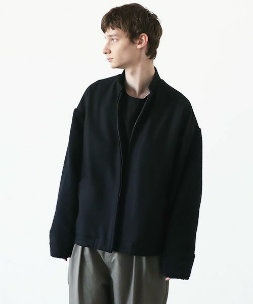 VU.ヴウ.stand collar bluson vu-a23-b18[BLACK]