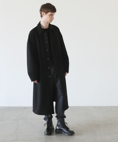 VU ヴウ long wide coat vu-a23-c20[BLACK]