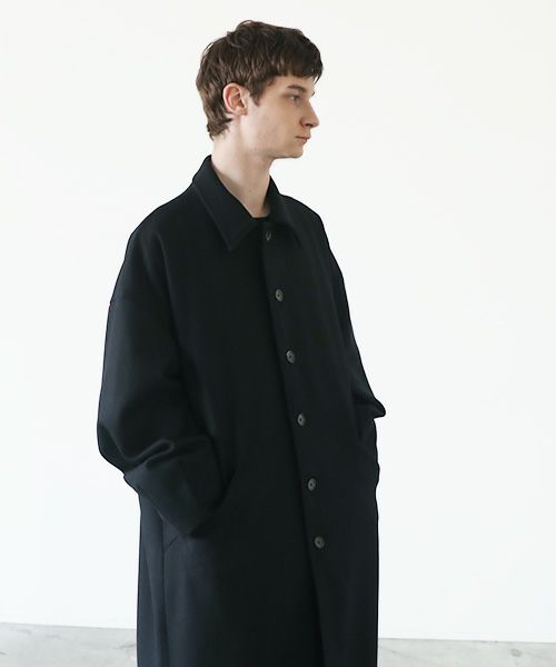VU ヴウ long wide coat vu-a23-c20[BLACK]