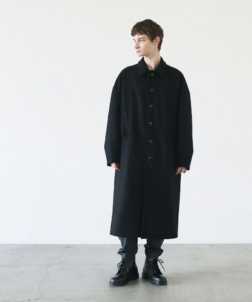 VU.ヴウ.long wide coat vu-a23-c20[BLACK]
