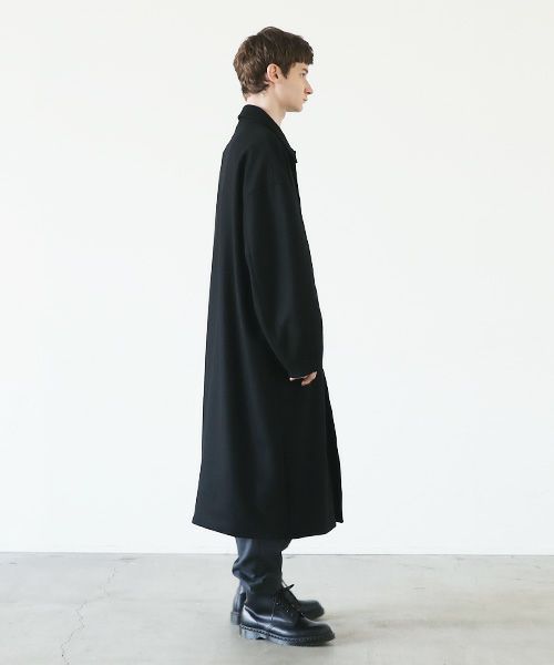 VU ヴウ long wide coat vu-a23-c20[BLACK]