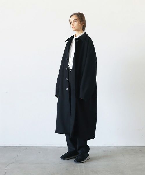 VU ヴウ long wide coat vu-a23-c20[BLACK]