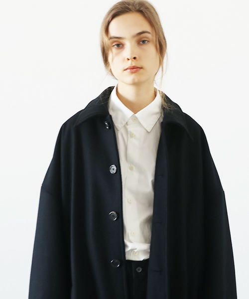 VU.ヴウ.long wide coat vu-a23-c20[BLACK]