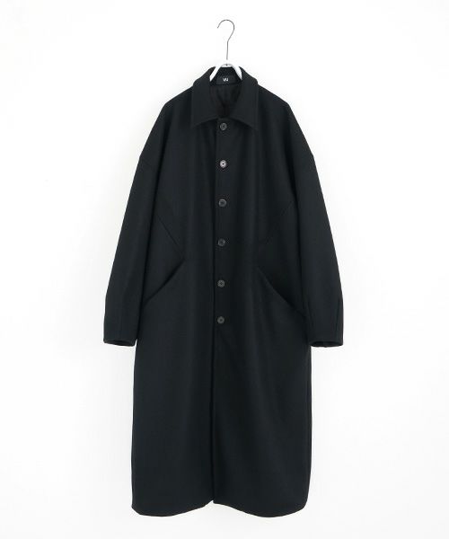 VU.ヴウ.long wide coat vu-a23-c20[BLACK]