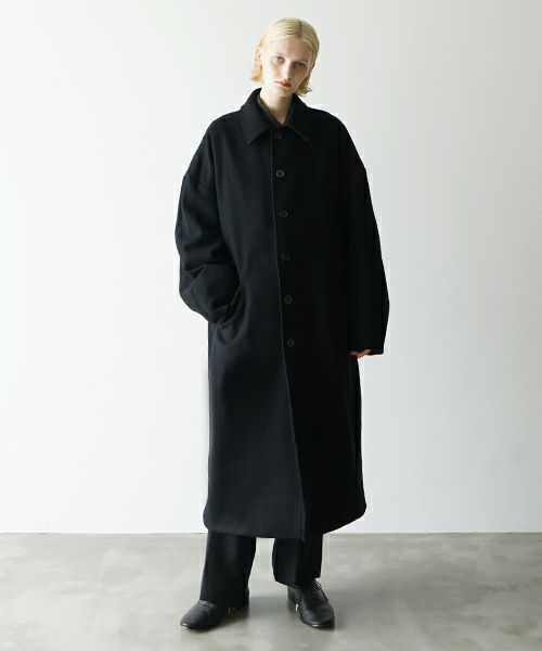 VU ヴウ long wide coat vu-a23-c20[BLACK]