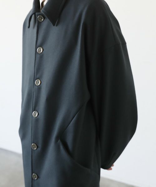 VU.ヴウ.long wide coat vu-a23-c20[MOSS DARK GRAY]
