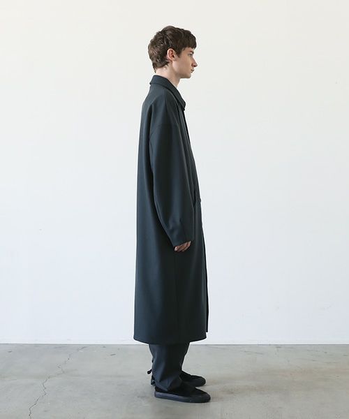 VU.ヴウ.long wide coat vu-a23-c20[MOSS DARK GRAY]
