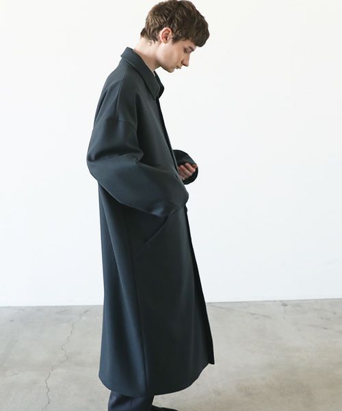 VU.ヴウ.long wide coat vu-a23-c20[MOSS DARK GRAY]