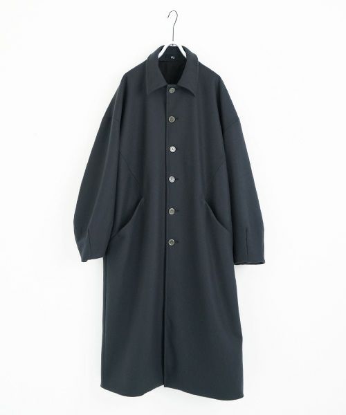 VU.ヴウ.long wide coat vu-a23-c20[MOSS DARK GRAY]