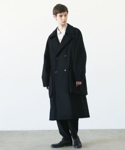 VU ヴウ long wide coat vu-a23-c20[BLACK]