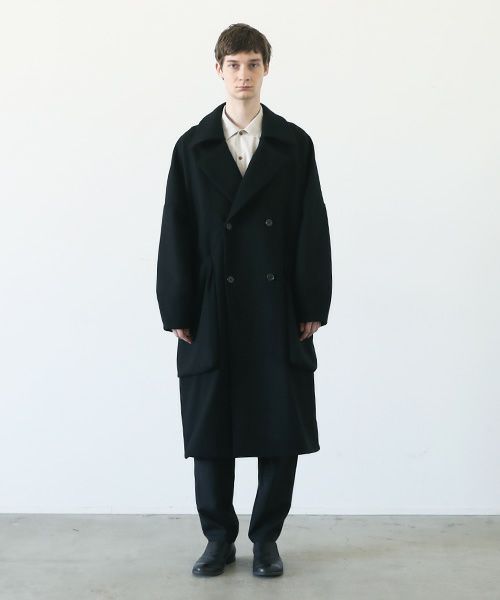 shawl collar coat vu-a23-c21[BLACK]