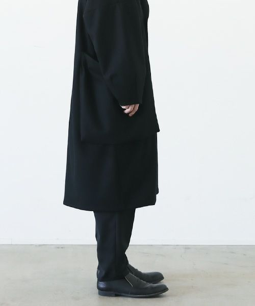 shawl collar coat vu-a23-c21[BLACK]