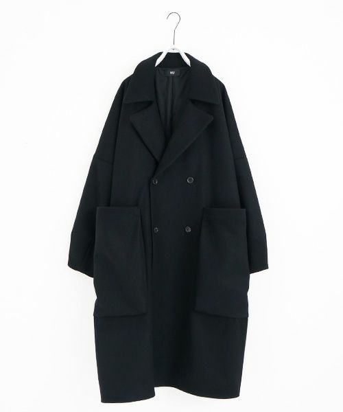 shawl collar coat vu-a23-c21[BLACK]