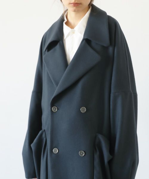 VU ヴウ shawl collar coat vu-a23-c21[MOSS DARK GRAY]