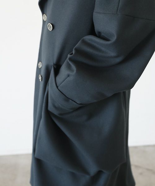 VU.ヴウ.shawl collar coat vu-a23-c21[MOSS DARK GRAY]