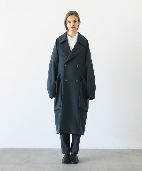 VU.ヴウ.shawl collar coat vu-a23-c21[MOSS DARK GRAY]
