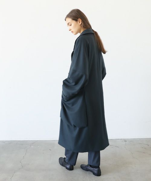 VU.ヴウ.shawl collar coat vu-a23-c21[MOSS DARK GRAY]