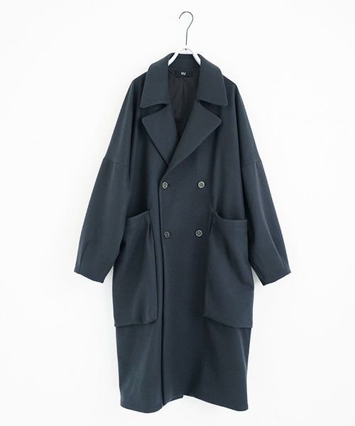 VU.ヴウ.shawl collar coat vu-a23-c21[MOSS DARK GRAY]