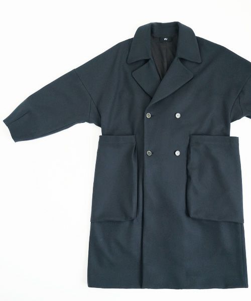 VU.ヴウ.shawl collar coat vu-a23-c21[MOSS DARK GRAY]