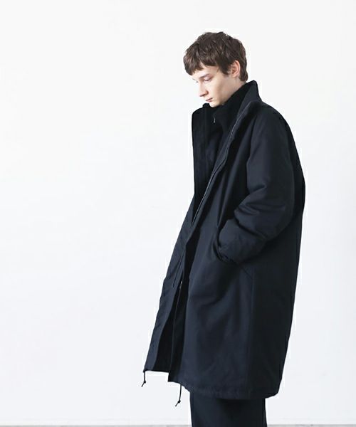 VU ヴウ flight coat-FINX COTTON vu-a23-b22[BLACK]