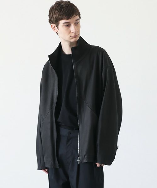 VU.ヴウ.deer leather stand collar bluson vu-a23-b25[BLACK]